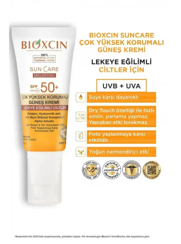 Bioxcin Sun Care Melatone Lekeli Ciltler İçin Güneş Kremi Spf 50+ 50 ml - 2