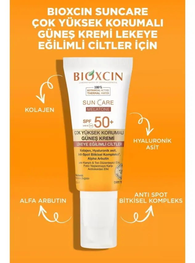 Bioxcin Sun Care Melatone Lekeli Ciltler İçin Güneş Kremi Spf 50+ 50 ml - 3