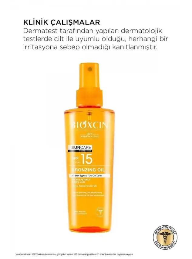Bioxcin Sun Care Tüm Ciltler İçin Bronzlaştırıcı Yağ Spf 15 200 ml - 4