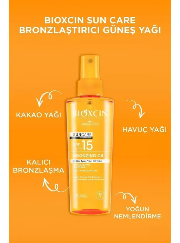Bioxcin Sun Care Tüm Ciltler İçin Bronzlaştırıcı Yağ Spf 15 200 ml - 6