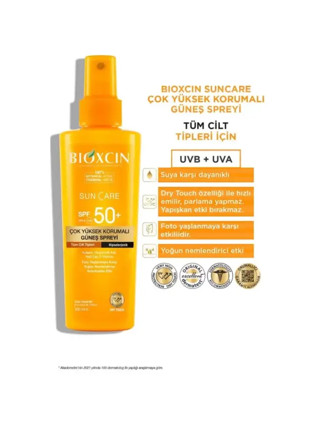 Bioxcin Sun Care Tüm Ciltler İçin Güneş Spreyi Spf 50+ 200 ml - 2
