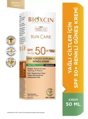 Bioxcin Sun Care Yağlı Ciltler İçin Renkli Güneş Kremi Spf50+ 50ml - 1