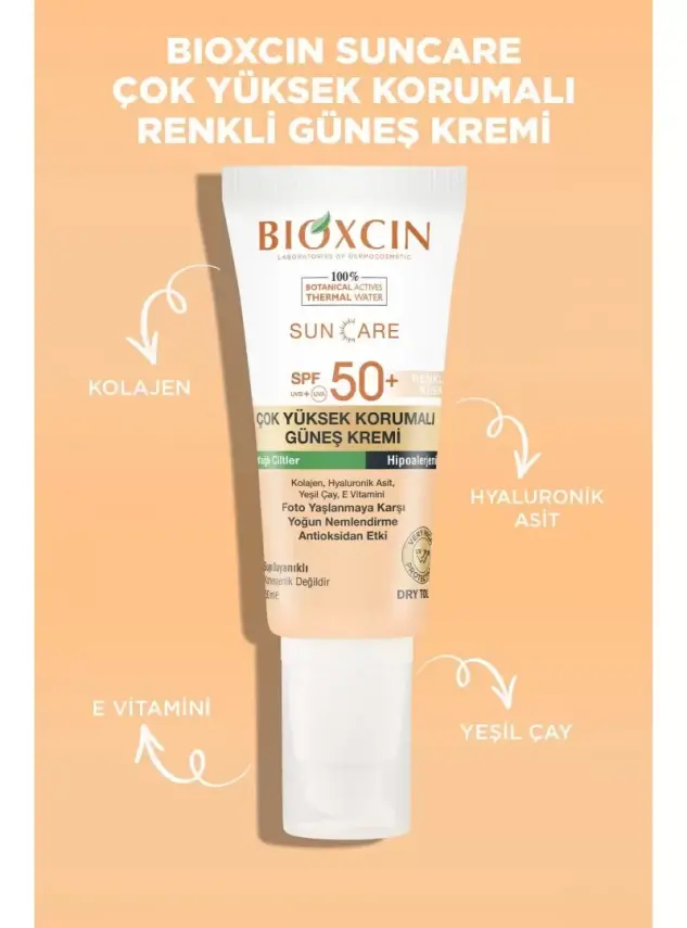 Bioxcin Sun Care Yağlı Ciltler İçin Renkli Güneş Kremi Spf50+ 50ml - 3