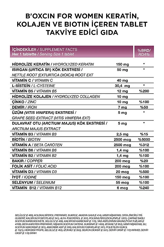 Bioxcin Women’s Hair 30 Tablet - 5