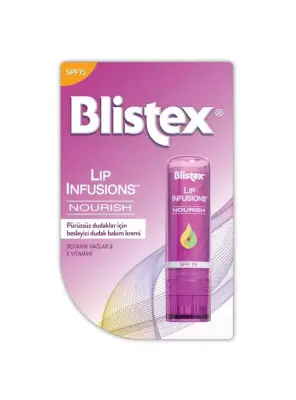 Blistex Lip Infusions Nourish Spf15 - Pürüzsüz Dudaklar İçin Besleyici Dudak Kremi - 3.7g - Blistex