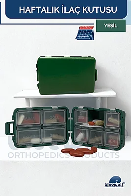 Bluewell Maxxi Taşınabilir İlaç Saklama Kutusu 10 Bölmeli Haftalık Günlük - Bluewell