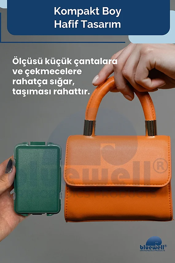 Bluewell Maxxi Taşınabilir İlaç Saklama Kutusu 10 Bölmeli Haftalık Günlük - 7