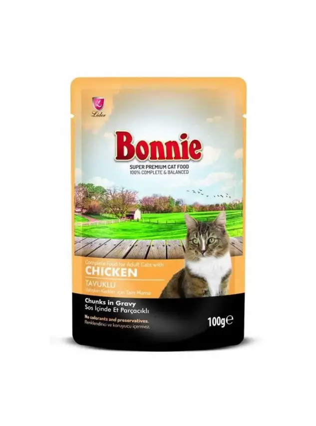 Bonnie Kedi Pouch Tavuk 85 gr - 1