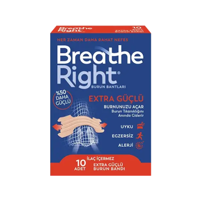 Breathe Right Extra Güçlü Burun Bandı 10 Adet - Breath Right
