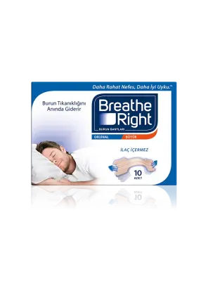 Breathe Right Orijinal / Büyük Boy Burun Bandı 10 Adet - 2