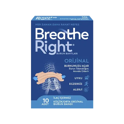 Breathe Right Orijinal Küçük/Orta Burun Bandı 10 Adet - Breath Right