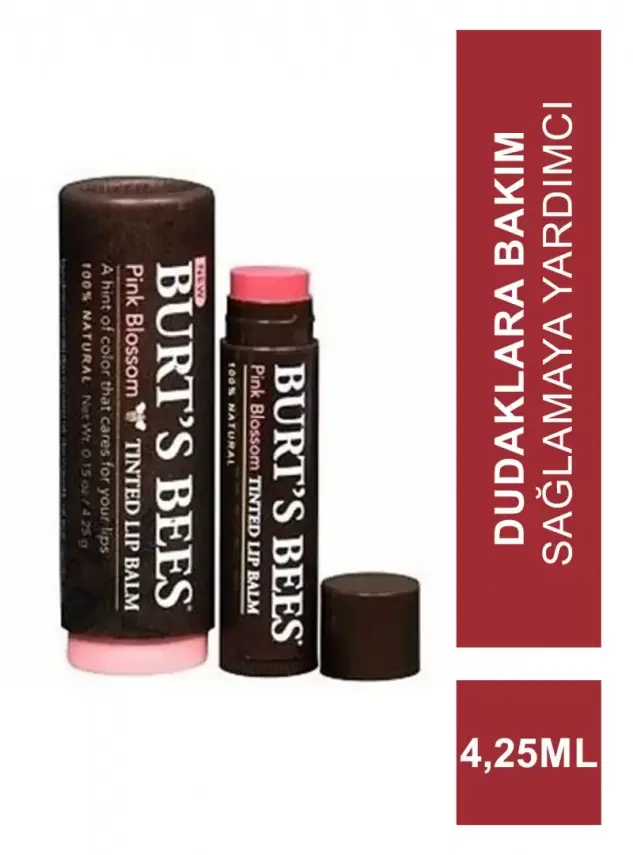 Burts Bees Tinted Lip Balm Pink Blossom 4,25 ml Dudak Bakım Kremi - 1
