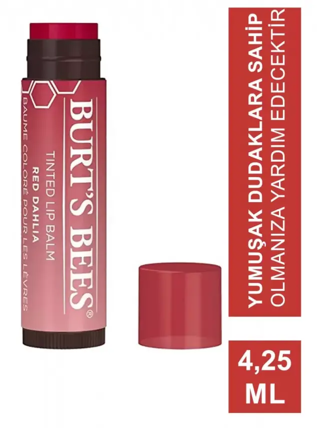 Burts Bees Tinted Lip Balm Vişne 4,25 ml Renkli Dudak Bakım Kremi - 2