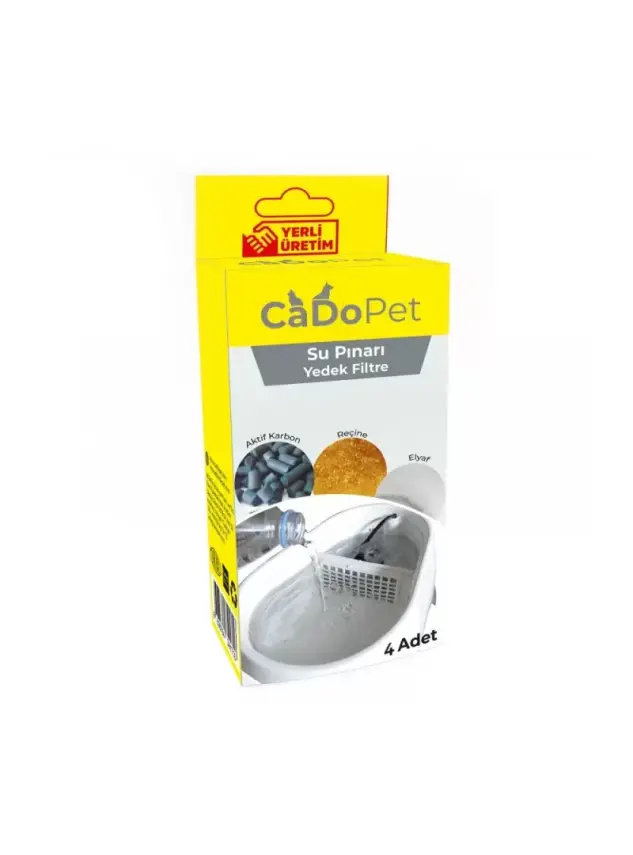 Cado Pet 2 lt Su Pınarı Yedek Filtre 4lü - 1