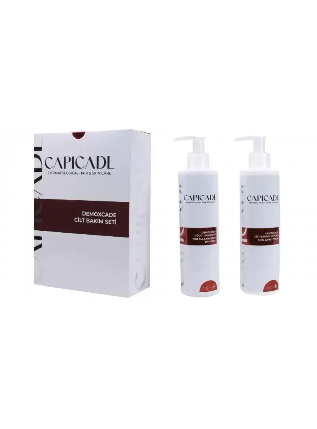 Capicade Demoxcade Cilt Bakım Seti - Şampuan + Losyon - 220+220 ml - 2