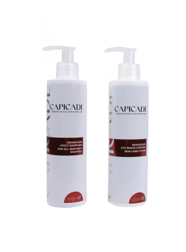 Capicade Demoxcade Cilt Bakım Seti - Şampuan + Losyon - 220+220 ml - 3