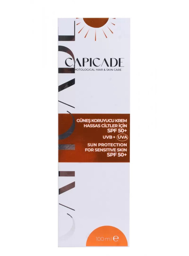 Capicade Güneş Koruyucu Krem Spf 50+ Hassas Cilt 100 ml - CAPİCADE