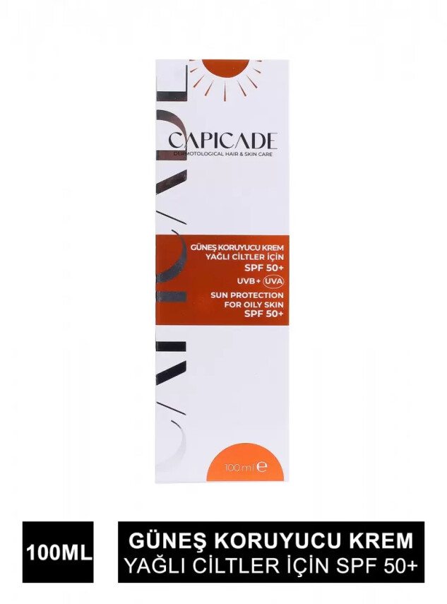 Capicade Güneş Koruyucu Krem Spf 50+ Yağlı Cilt 100 ml - CAPİCADE
