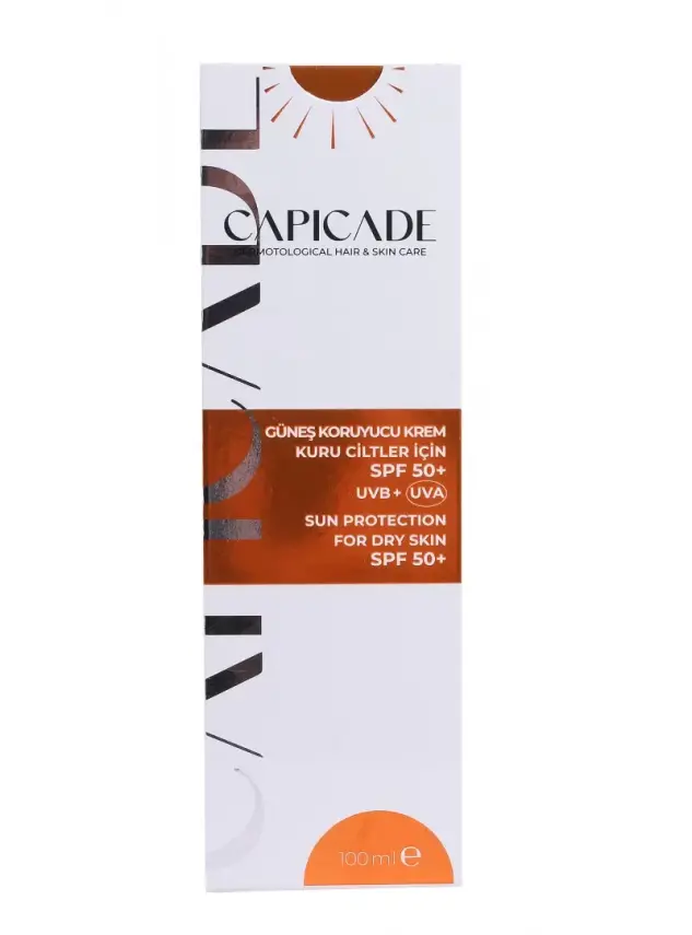Capicade Güneş Koruyucu Krem Spf 50+Kuru Cilt 100 ml - 2