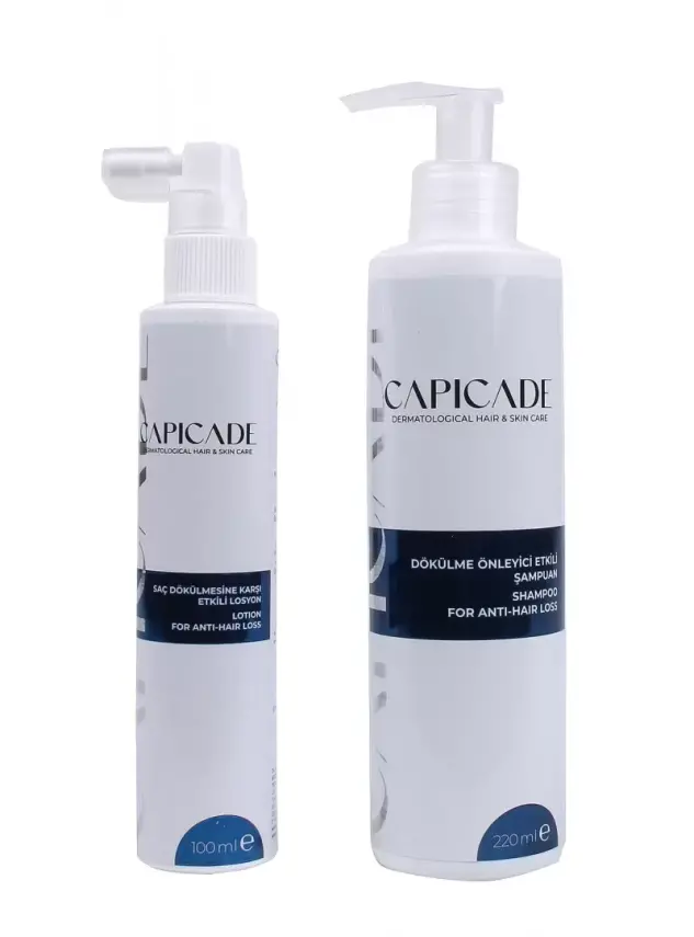 Capicade Saç Dökülmesine Karşı Etkili Set - Şampuan + Losyon - 220+100 ml - 3