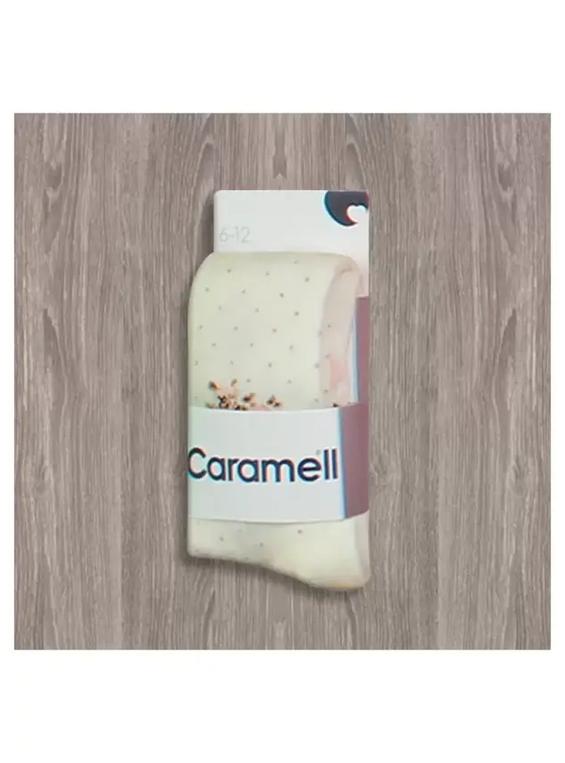 Caramell Benekli Külotlu Çorap - 1