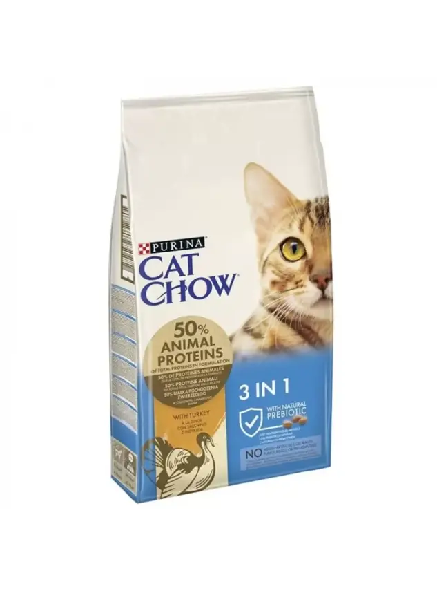 Cat Chow Feline 3ın1 Turkey 15 kg - 1