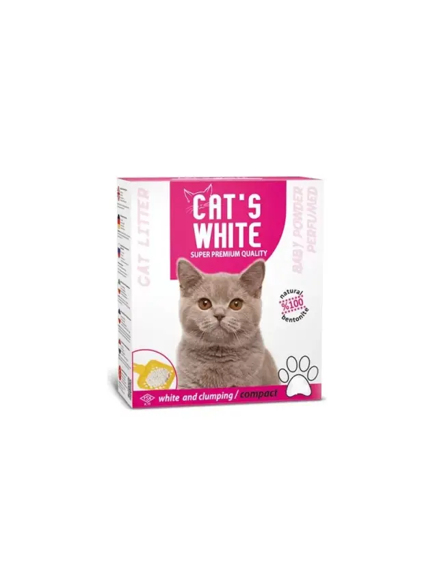 Cat'S White Premium Pudra Kokulu Topaklaşan Kedi Kumu 6 L - 1