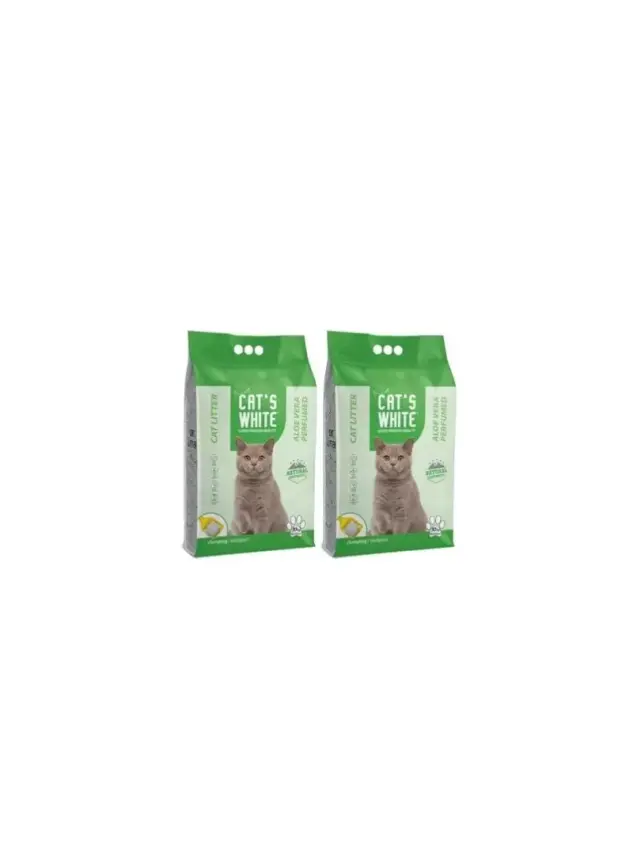 Cats White 10 Kg / 11.8 L Aloevera Kokulu İnce Taneli Bentonit Kedi Kumu - 1