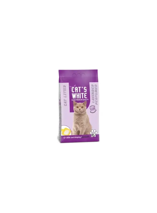 Cats White 10 Kg / 11.8 L Lavanta Kokulu İnce Taneli Bentonit Kedi Kumu - 1