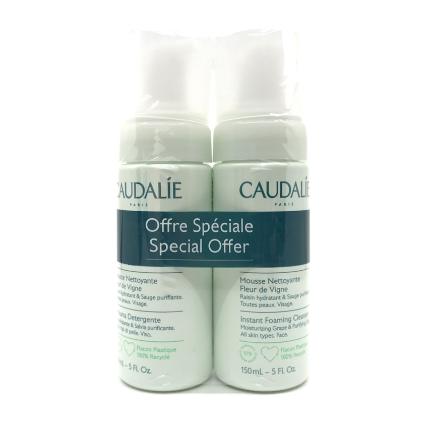 Caudalie Instant Foaming Cleanser 2 x 150 ml - Tüm Cilt Tipleri Için Temizleme Köpüğü - İkincisi %50 İndirimli - 1
