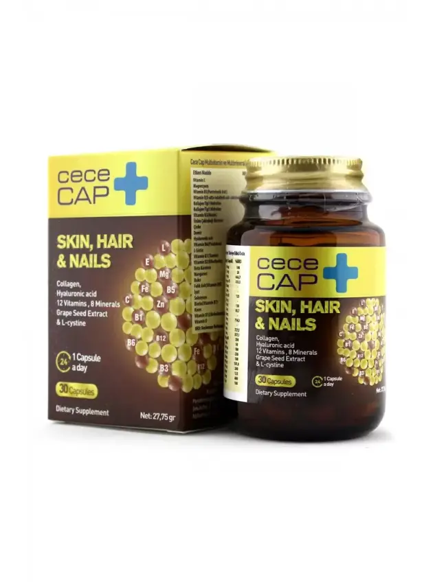 CeceCap Skin , Hair & Nails - Cilt , Saç & Tırnak - Takviye Edici Gıda 30 Kapsül - 1