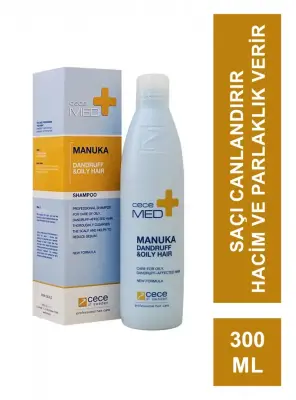 CeceMed Manuka Dandruff & Oily Hair Shampoo Yağlı Saçlar İçin Kepek Karşıtı Şampuan 300 ml - CeceMED