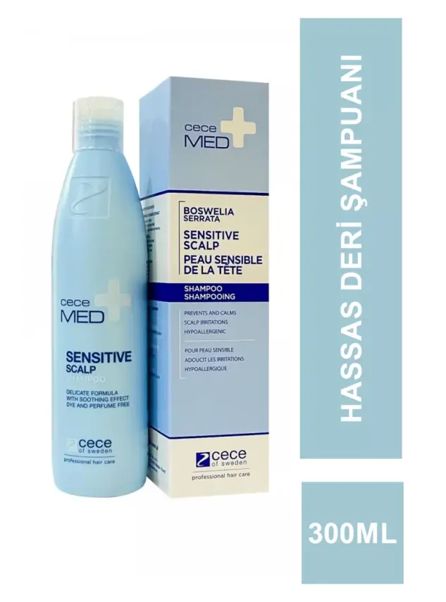 CeceMed Sensitive Scalp Shampoo Hassas Saç Derisi Şampuanı 300 ml - 2