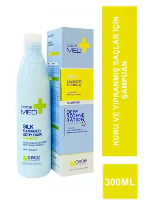 CeceMed Silk Advanced Formula Damaged And Dry Hair Shampoo Kuru-Yıpranmış ve Atopik Saçlar İçin Şampuan 300 ml - CeceMED