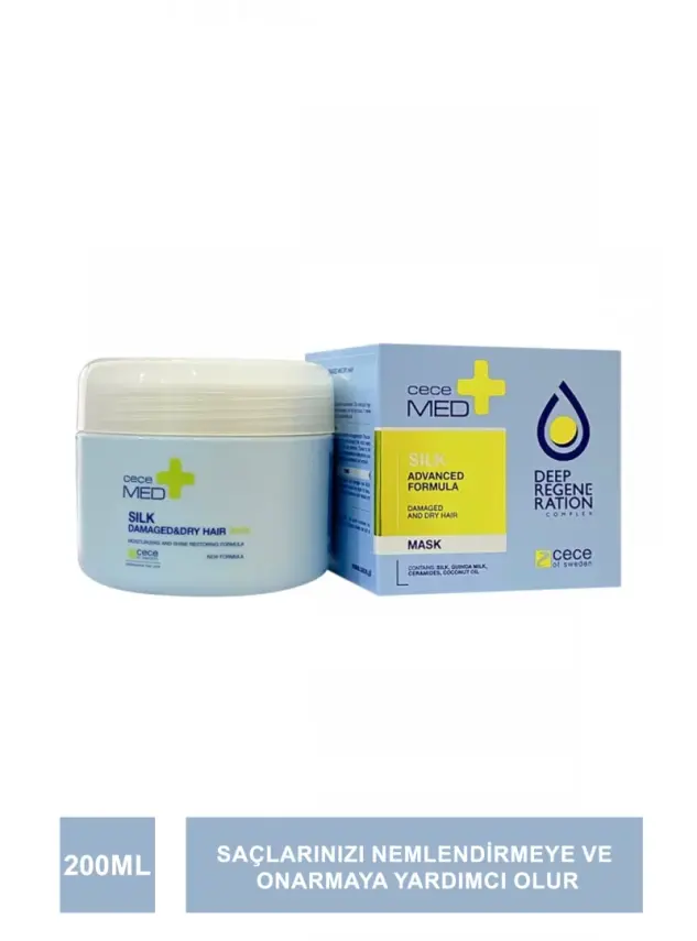 CeceMed Silk Advanced Kuru-Yıpranmış-Atopik Saçlar İçin Maske 200 ml - 2