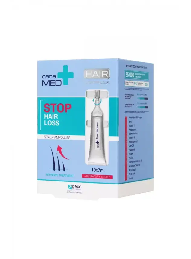 CeceMed Stop Hair Loss Scalp Ampoules Saç Dökülme Karşıtı Ampul 10x7ml - 1