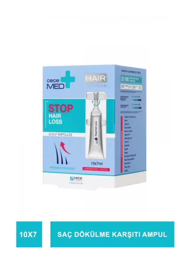 CeceMed Stop Hair Loss Scalp Ampoules Saç Dökülme Karşıtı Ampul 10x7ml - 2