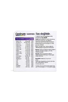 Centrum Women Multivitamin ve Multimineral 30 Tablet - 2