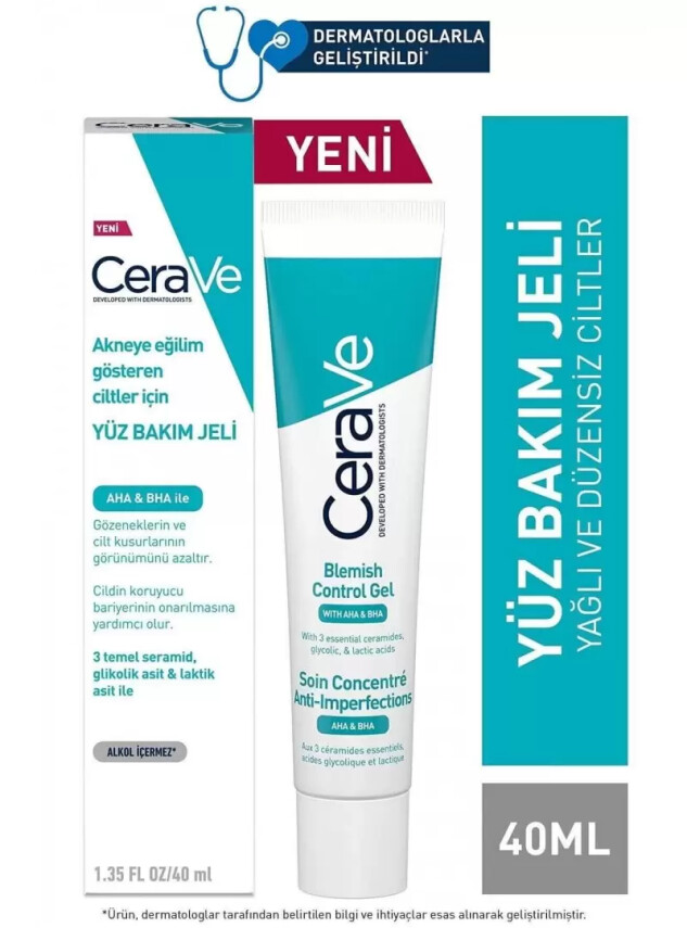 Cerave Blemish Aha/Bha Akneli Ciltler İçin Yüz Bakım Jeli 40 ml - Cerave