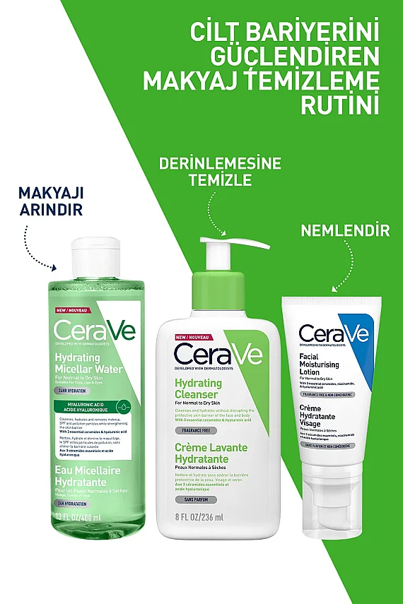 CeraVe Hyalüronik Asit İçerikli Nemlendiren Micellar Makyaj Temizleme Suyu 400 ml - 6