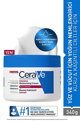 Cerave Intensive Moisturising Cream Baume Hydratant Yoğun Nemlendirici Krem 340 g - Cerave
