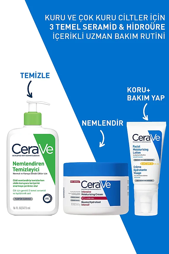 Cerave Intensive Moisturising Cream Baume Hydratant Yoğun Nemlendirici Krem 340 g - 7