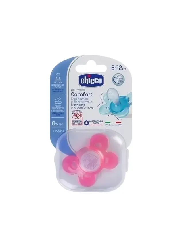 Chicco Emzik Physio Comfort Kız Tekli Silikon 6-12 Ay - 1