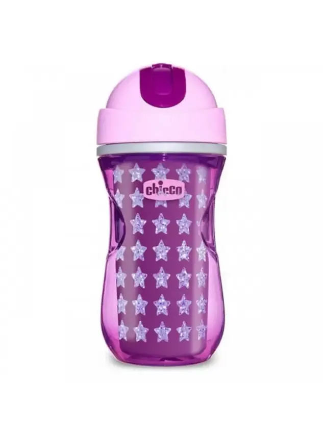 Chicco Isı Yalıtımlı Pipetli Spor Bardak Kız-14m+ - 1