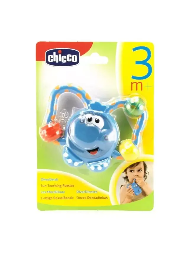 Chicco Komik Fil Diş Kaşıyıcı Çıngırak - 1