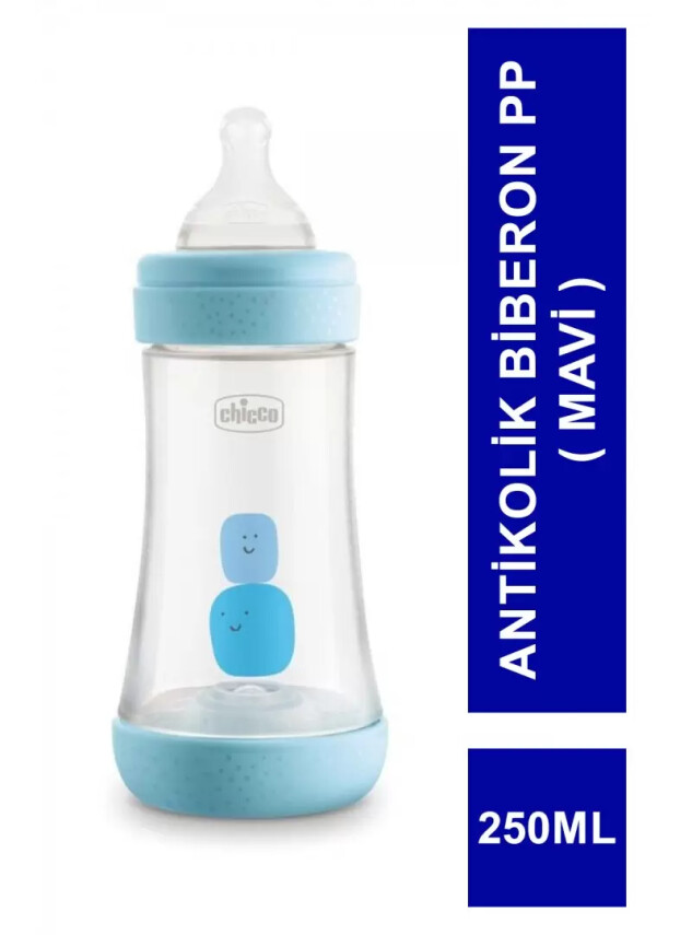 Chicco P5 Antikolik Biberon PP 2+ Ay - Mavi - 250 ml - Chicco