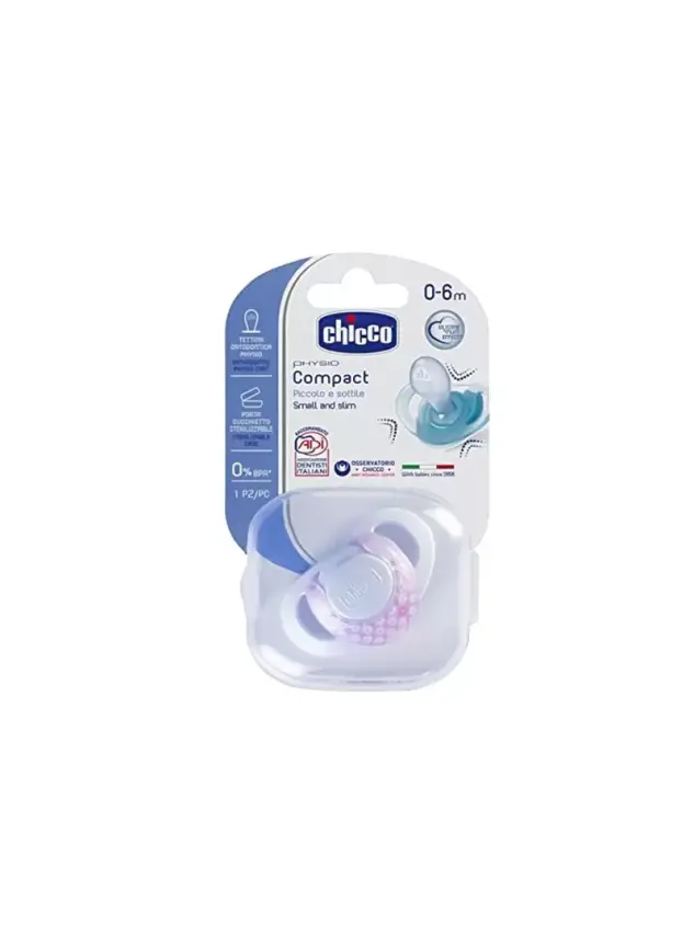 Chicco Physio Compact Tekli Silikon Emzik Kız 0 - 6 Ay - 1