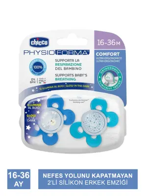 Chicco PhysioForma Comfort Silikon Emzik -16-36 Ay- 2'li - Erkek - 2