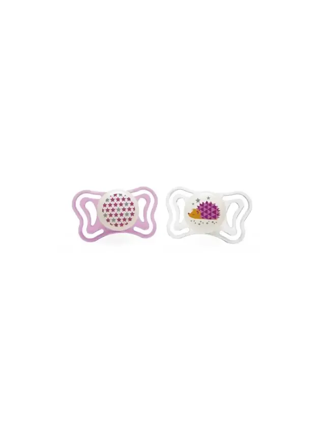 Chicco PhysioForma Light Gece Parlayan Silikon Emzik 2li 16-36 Ay Kız - 1