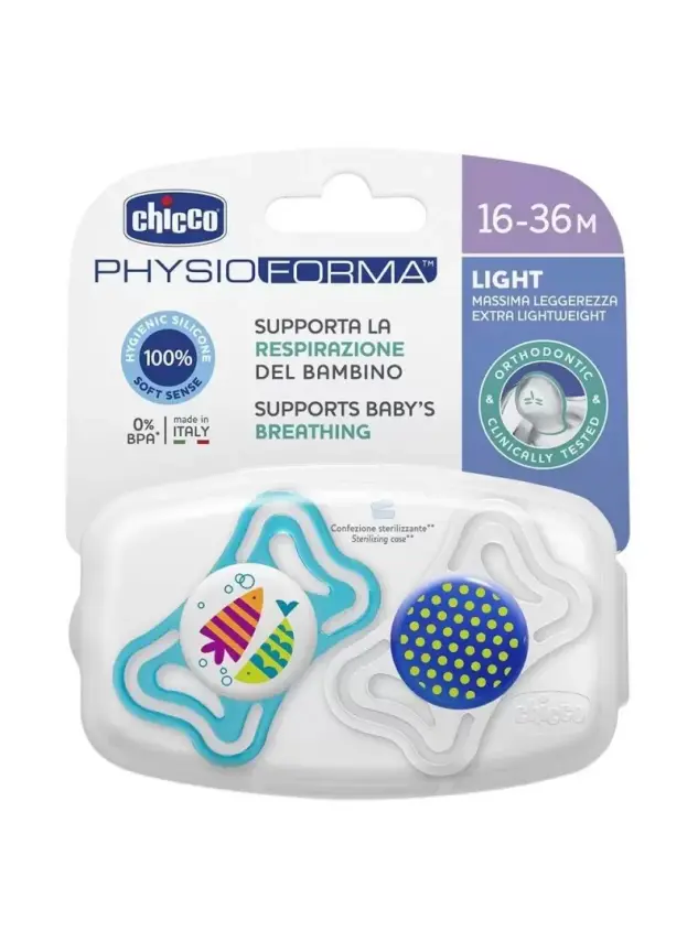 Chicco PhysioForma Light Silikon Emzik 2li 16-36 Ay Erkek - 1